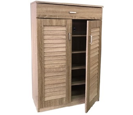 ΠΑΠΟΥΤΣΟΘΗΚΗ ΜΕ ΔΥΟ  ΠΟΡΤΕΣ, ΣΥΡΤΑΡΙ & 5 ΡΑΦΙΑ ΑΠΟΘΗΚΕΥΣΗΣ 68x32x98 cm ΣΦΕΝΔΑΜΟΣ