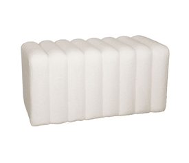 TOGO Σκαμπό Βοηθητικό, Teddy Ύφασμα Εκρού