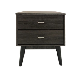 ΚΟΜΟΔΙΝΟ ΜΕ ΔΥΟ ΣΥΡΤΑΡΙΑ 48x38xH50cm ΓΚΡΙ  ΟΞΙΑ