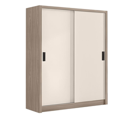 VANITY Ντουλάπα Δίφυλλη - Συρόμενη, Αποχρώσεων Sonoma Oak & Cream