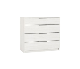 DRAWER Συρταριέρα με 4 Συρτάρια, Απόχρωση Άσπρο