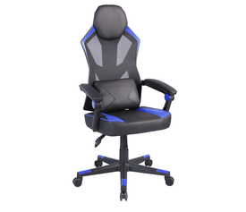 FUSION ΚΑΡΕΚΛΑ GAMING ΓΡΑΦΕΙΟΥ ΜΑΥΡΟ ΜΠΛΕ 50x74x137