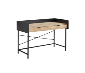 HOMI ΓΡΑΦΕΙΟ 2ΣΥΡΤΑΡΙΑ ΦΥΣΙΚΟ ΜΑΥΡΟ 123x60x86