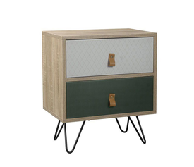 TREND MINT ΚΟΜΟΔΙΝΟ 2ΣΥΡΤΑΡΙΑ SONOMA ΠΡΑΣΙΝΟ ΜΕ PATTERN 45x29x52.5