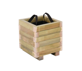 FLOWER POT WOOD Γλάστρα, Εμποτισμού Pine, Απόχρωση Φυσικό, 40x40x36cm