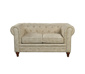 CHESTERFIELD York Kαναπές 2Θέσιος Σαλονιού - Καθιστικού, Ύφασμα Απόχρωση Μπεζ