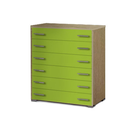 Συρταριέρα παιδική 6 συρτ. 90cm δρυς-λαχανί