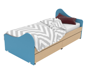 ΠΑΙΔΙΚΟ ΕΠΙΠΛΟ ΚΡΕΒΑΤΙ ΜΟΝΟ ΜΕΛΑΜΙΝΗ ΜΕ ΣΥΡΤΑΡΙΑ ΕΛΛΗΝΙΚΗΣ ΚΑΤΑΣΚΕΥΗΣ 90x200 AFS SURF  