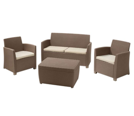 ΣΕΤ ΣΑΛΟΝΙ ΚΗΠΟΥ ΠΟΛΥΠΡΟΠΥΛΕΝΙΟΥ 4 ΤΕΜΑΧΙΩΝ ALLIBERT CORONA CUSHION BOX SET 