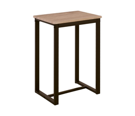 HENRY Σκαμπό BAR, Μέταλλο Βαφή Σκούρο Καφέ, Κάθισμα Απόχρωση Sonoma