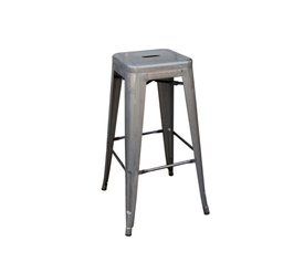 RELIX Σκαμπό Bar-Pro, Στοιβαζόμενο, Μέταλλο Βαφή Metal με Διακοσμητική Σκουριά