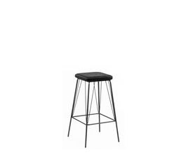 PANTON Σκαμπό BAR, Μέταλλο Βαφή Μαύρο, PU Απόχρωση Vintage Black