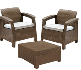 ΣΕΤ ΣΑΛΟΝΙ ΚΗΠΟΥ ΠΟΛΥΠΡΟΠΥΛΕΝΙΟΥ 3 ΤΕΜΑΧΙΩΝ  KETER CORFU BALCONY SET 