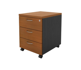 ΣΥΡΤΑΡΙΕΡΑ Τροχήλατη, Με 3 συρτάρια, Απόχρωση Dark Grey - Cherry