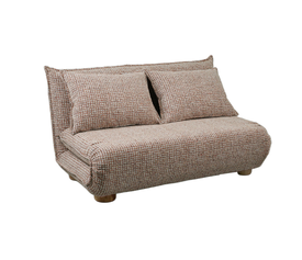 FUTON ΚΑΝΑΠΕΣ ΚΡΕΒΑΤΙ 2ΘΕΣΙΟΣ ΑΝΑΔΙΠΛΟΥΜΕΝΟΣ TERRACOTTA BEIGE ΜΕ PATTERN 141x87x76cm