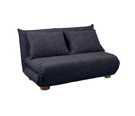 FUTON ΚΑΝΑΠΕΣ ΚΡΕΒΑΤΙ 2ΘΕΣΙΟΣ ΑΝΑΔΙΠΛΟΥΜΕΝΟΣ ΓΚΡΙ ΜΑΥΡΟ ΜΕ PATTERN 141x87x76cm