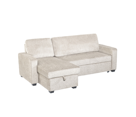 TRESOR ΚΑΝΑΠΕΣ ΚΡΕΒΑΤΙ ΓΩΝΙΑ ΑΝΑΣΤΡΕΨΙΜΗ OFF WHITE 223x145x91cm