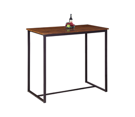 HENRY Τραπέζι BAR Μέταλλο Βαφή Σκούρο Καφέ - Καρυδί