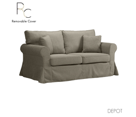 Ashley 2-Seater Retractable Brown Sofa 173x85x95 cm