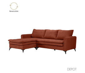 Scandalo Καναπές Γωνία Αναστρέψιμη Terracotta Asti 22 265x188x99cm