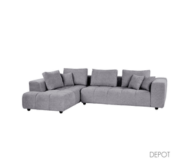 TOMOS ΚΑΝΑΠΕΣ ΓΩΝΙΑ ΑΡΙΣΤΕΡΗ ΓΚΡΙ LEGASY 18 298x200x85cm