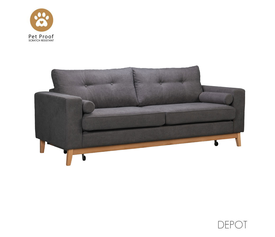 LUSSO ΚΑΝΑΠΕΣ ΚΡΕΒΑΤΙ 3ΘΕΣΙΟΣ ΓΚΡΙ LINO 17 218x85x87cm