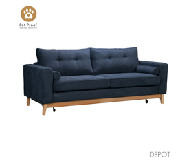 LUSSO ΚΑΝΑΠΕΣ ΚΡΕΒΑΤΙ 3ΘΕΣΙΟΣ ΜΠΛΕ LINO 89 218x85x87cm