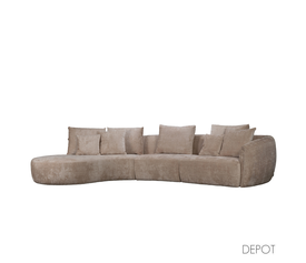 CURVO ΚΑΝΑΠΕΣ ΓΩΝΙΑ ΑΡΙΣΤΕΡΗ BEIGE CREMONA 14 412x162x92cm