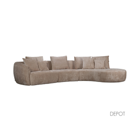 CURVO ΚΑΝΑΠΕΣ ΓΩΝΙΑ ΔΕΞΙΑ BEIGE CREMONA 14 412x162x92cm