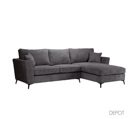 Boel καναπές γωνία δεξιά γκρι LINCOLN D 90 280x170x92cm