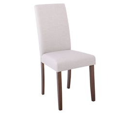 OPTIMAL Καρέκλα Τραπεζαρίας, Απόχρωση Καρυδί Ύφασμα Μπεζ