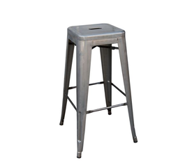 RELIX Σκαμπό Bar-Pro H.67cm, Στοιβαζόμενο, Μέταλλο Βαφή Metal με Διακοσμητική Σκουριά