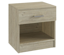 LIFE-W Κομοδίνο με 1 Συρτάρι, Απόχρωση Sonoma