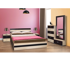 ΣΕΤ ΚΡΕΒΑΤΟΚΑΜΑΡΑΣ ΒΤΡ 725 ΓΙΑ ΣΤΡΩΜΑ 150Χ200 ΜΕΛΑΜΙΝΗ ΑΣΠΡΟ/ΜΑΥΡΟ