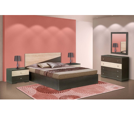 ΣΕΤ ΚΡΕΒΑΤΟΚΑΜΑΡΑΣ ΒΤΡ 726 ΓΙΑ ΣΤΡΩΜΑ 150Χ200 ΜΕΛΑΜΙΝΗΣ ΑΣΠΡΟ/ΜΑΥΡΟ