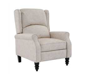 SIMPLE Relax Πολυθρόνα Μπερζέρα Σαλονιού, Καθιστικού, Ύφασμα Απόχρωση Antique Εκρού