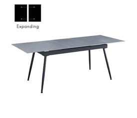 ATLANTIS ΤΡΑΠΕΖΙ ΕΠΕΚΤΕΙΝΟΜΕΝΟ-Η ΓΚΡΙ ΜΕ ΟΨΗ ΜΑΡΜΑΡΟΥ 160x80x75