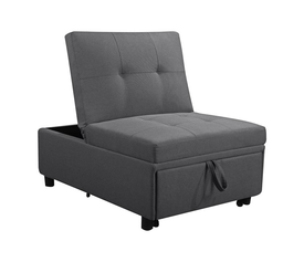 IMOLA Καρέκλα - Κρεβάτι Σαλονιού - Καθιστικού, Ύφασμα Σκούρο Γκρι