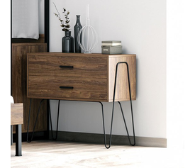 KPS/  K07 ΤΟΥΑΛΕΤΑ CARBY ΜΕ 2 ΣΥΡΤΑΡΙΑ ΞΥΛΟ-ΜΕΤΑΛΛΟ 90Χ46Χ76 ΕΚ