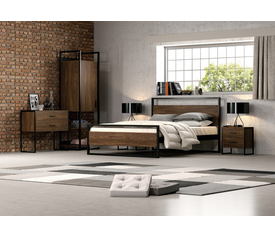 KPS/ ΛΩΡΑ  ΣΕΤ ΚΡΕΒΑΤΟΚΑΜΑΡΑ 5 ΤΕΜ ΞΥΛΟ-ΜΕΤΑΛΛΟ ΓΙΑ ΣΤΡΩΜΑ 160Χ200 ΕΚ