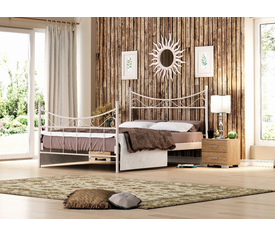 KPS/ ΥΒΟΝΝΗ ΣΕΤ ΚΡΕΒΑΤΟΚΑΜΑΡΑ 3 ΤΕΜ ΞΥΛΟ-ΜΕΤΑΛΛΟ ΓΙΑ ΣΤΡΩΜΑ 160Χ200 ΕΚ