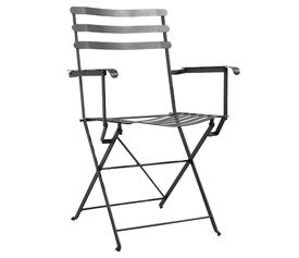 KPS/ ΚΑΡΕΚΛΑ ΖΑΠΠΕΙΟΥ ΜΑΥΡΗ ΜΕ ΜΠΡΑΤΣΑ ΜΕΤΑΛΛΙΚΗ ΠΤΥΣΣΟΜΕΝΗ ΕΞΩΤΕΡΙΚΟΥ ΧΩΡΟΥ 54*46,5*85εκ