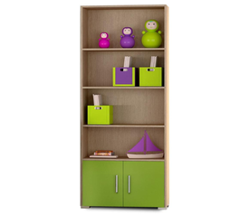 Βιβλιοθήκη παιδική 75cm δρυς-λαχανί