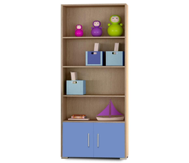Βιβλιοθήκη παιδική 75cm δρυς-σιέλ
