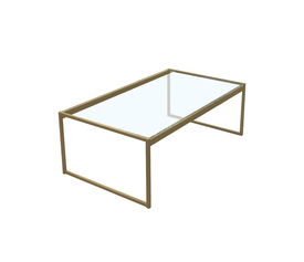 TOLEDO Τραπεζάκι Σαλονιού Καθιστικού, Μέταλλο Βαφή Clear Tempered