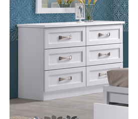 LIFE Συρταριέρα με 6 Συρτάρια, Απόχρωση Άσπρο