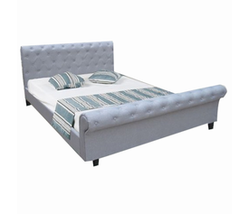 HARMONY Κρεβάτι Διπλό για Στρώμα 160x200cm, Ύφασμα Γκρι