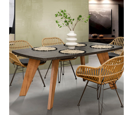 ΤΡΑΠΕΖΙ MARILYN ΜΕ ΟΒΑΛ ΕΠΙΦΑΝΕΙΑ 175X95X75 ΕΛΛΗΝΙΚΗΣ ΚΑΤΑΣΚΕΥΗΣ LNA