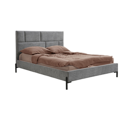 SINTESIS ΚΡΕΒΑΤΙ (ΓΙΑ ΣΤΡΩΜΑ 160x200cm) ΓΚΡΙ 214x165x116