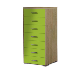 Συρταριέρα παιδική 7 συρτ.60cm δρυς-λαχανί